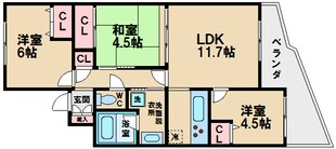 カスタリア阿倍野の物件間取画像